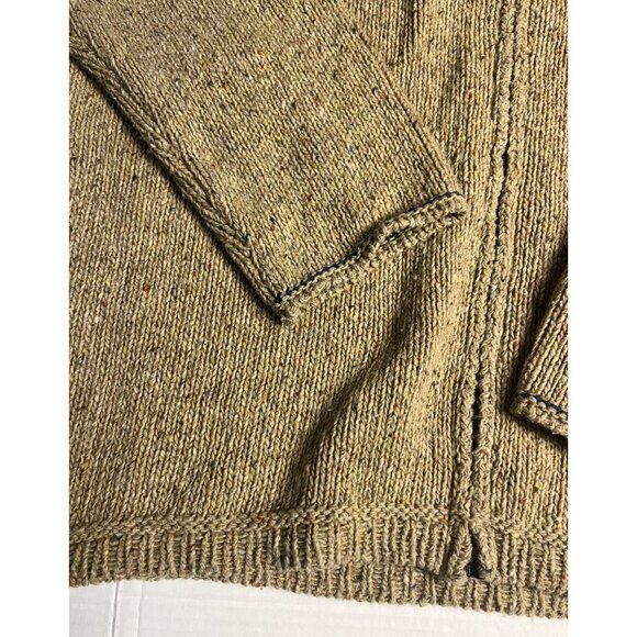 Murphy & Nye Sailmakers Beige Wool Blend Zip-Up Sweater XL Mens Made In Italy - Picture 8 of 14